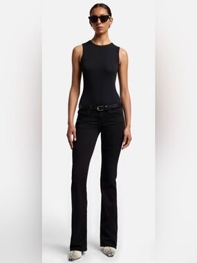 7 for All Mankind Flare/Boot Black Jeans size 27